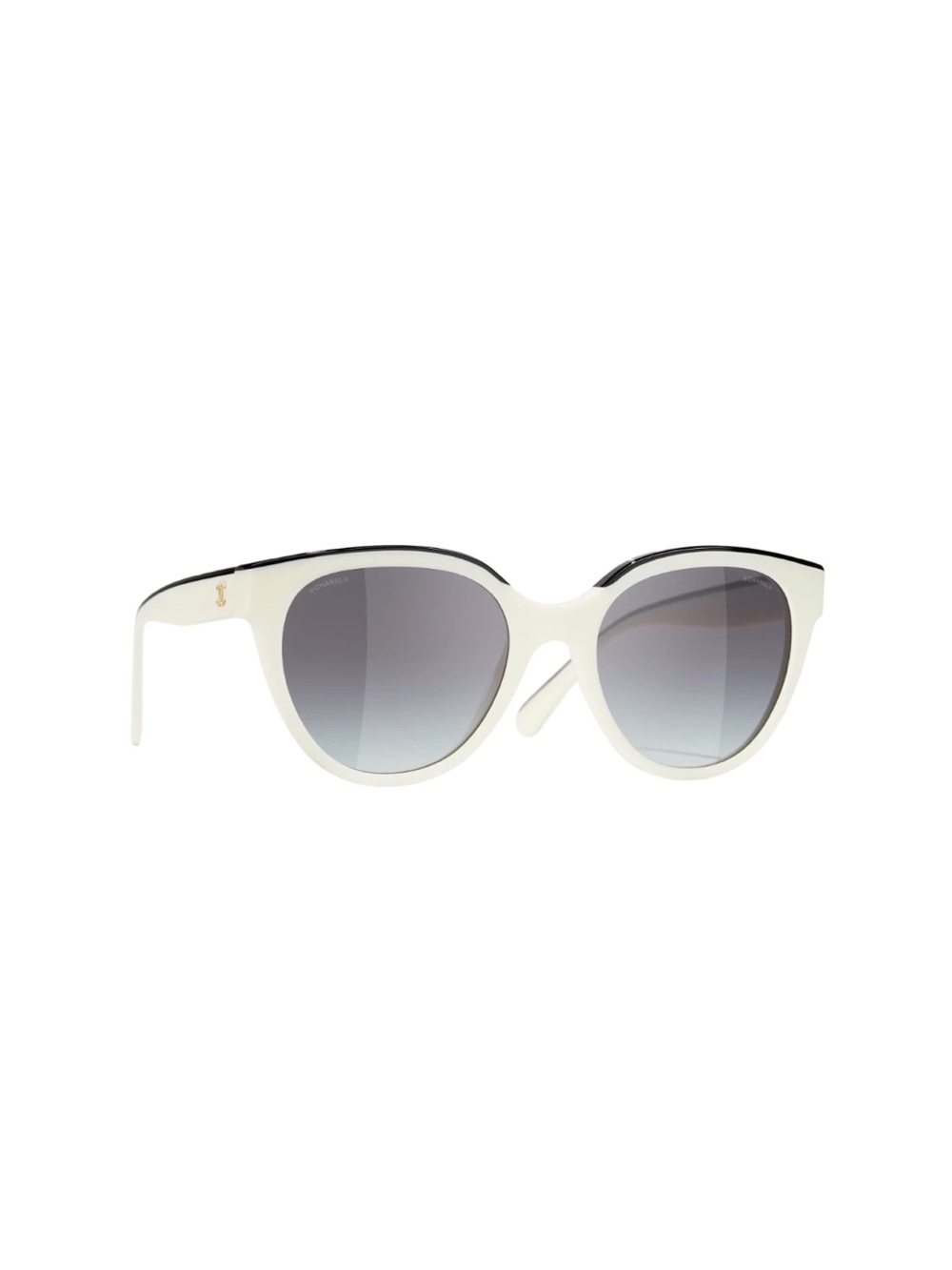 NWT Authentic Chanel White/Black Butterfly CC Logo Sunglasses + Accessories - Picture 5 of 12